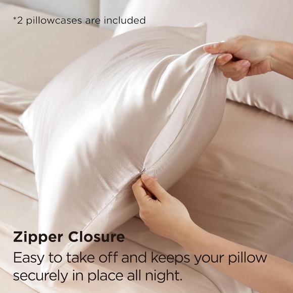 Luxury Satin Pillowcases Set of 2 | Hair & Skin Care | NEW - Picture 3 of 3